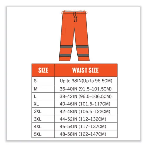 Glowear 8915 Class E Hi-vis Rain Pants, Small, Orange, Ships In 1-3 Business Days
